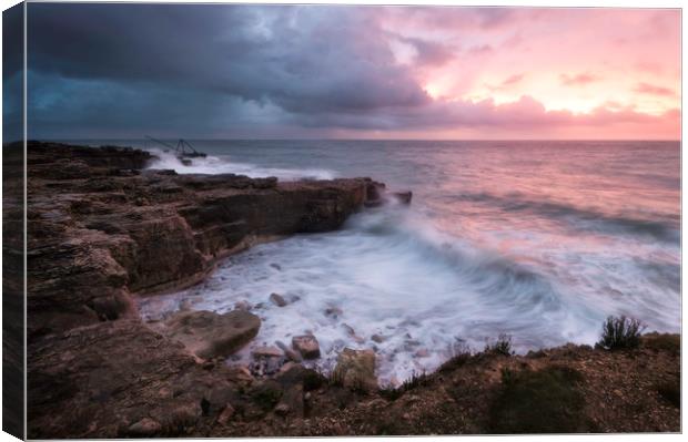 From Under Portland Bill Canvas Print by Chris Frost