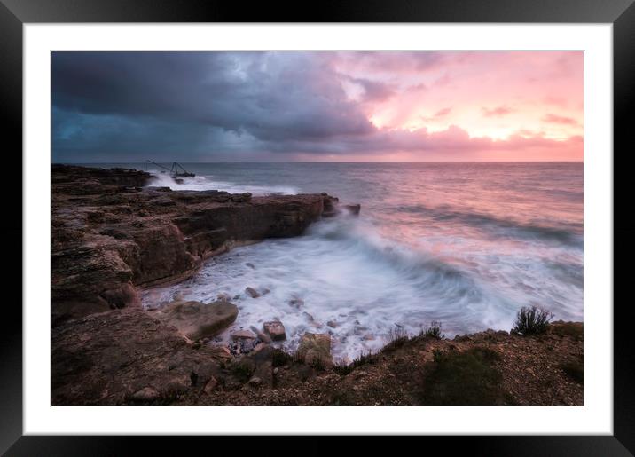 From Under Portland Bill Framed Mounted Print by Chris Frost