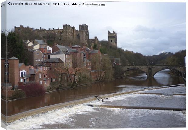 Durham Castle and Cathedral.  Canvas Print by Lilian Marshall