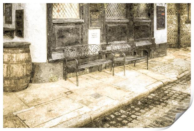 Pub Resting Place Vintage Print by David Pyatt