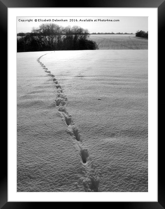 Footprints in the Snow Framed Mounted Print by Elizabeth Debenham