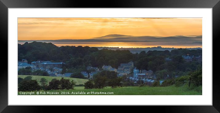 Morecambe Bay sunset Framed Mounted Print by Rob Mcewen