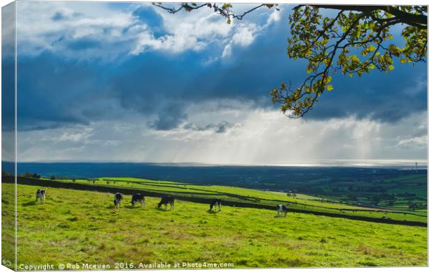 Rain moving in Canvas Print by Rob Mcewen