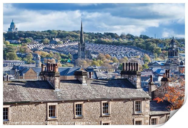 Lancaster rooftops Print by Rob Mcewen
