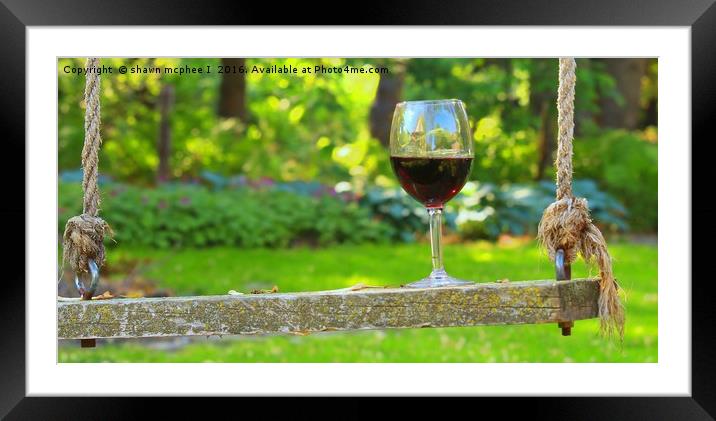 Wine time Framed Mounted Print by shawn mcphee I
