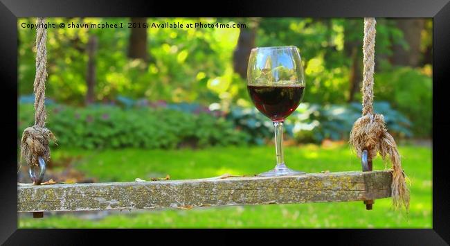Wine time Framed Print by shawn mcphee I