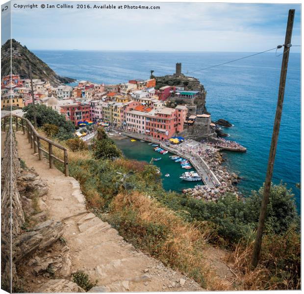 The Path to Vernazza Canvas Print by Ian Collins