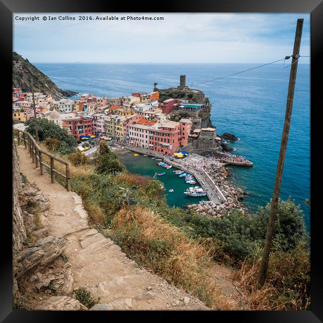 The Path to Vernazza Framed Print by Ian Collins