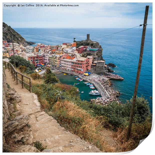 The Path to Vernazza Print by Ian Collins