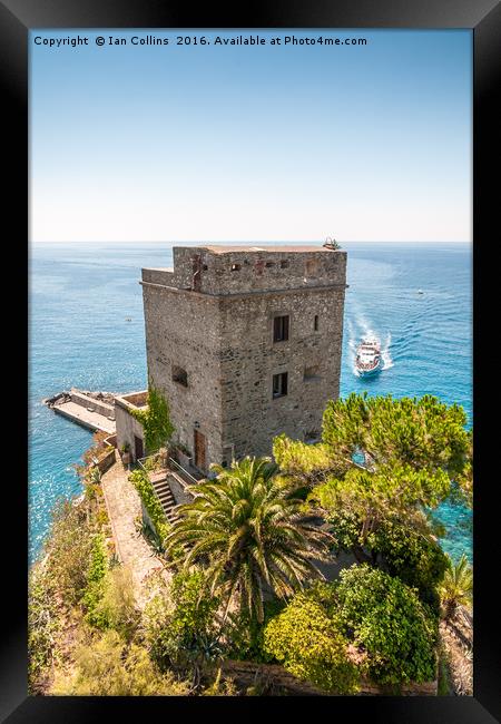 The Boat to Monterosso Framed Print by Ian Collins