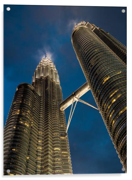 Petronas Towers Acrylic by Peter Walmsley