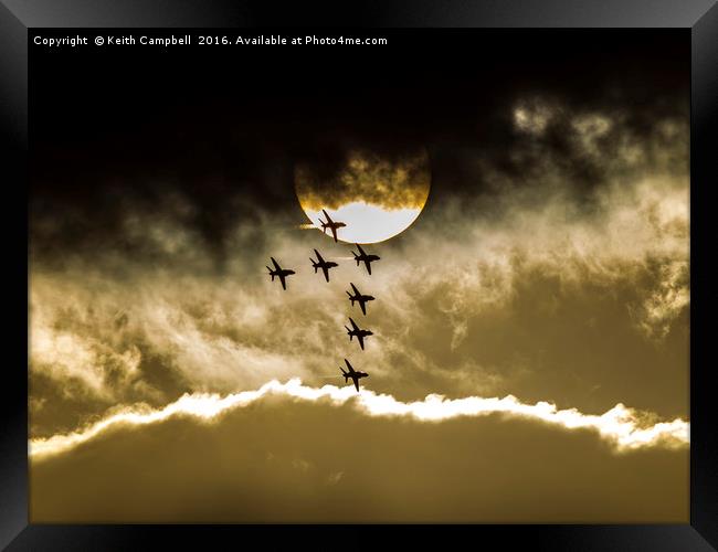 Red Arrows - 7 of 9 Framed Print by Keith Campbell
