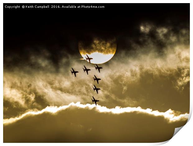 Red Arrows - 7 of 9 Print by Keith Campbell