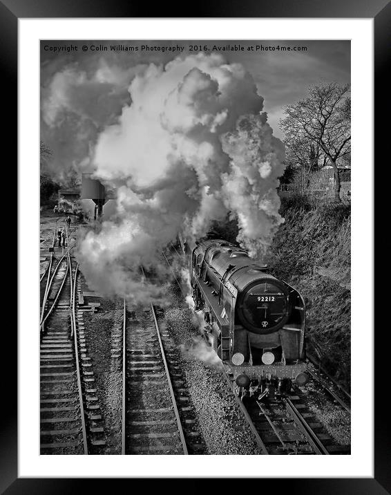 The Train Departing 3 BW Framed Mounted Print by Colin Williams Photography