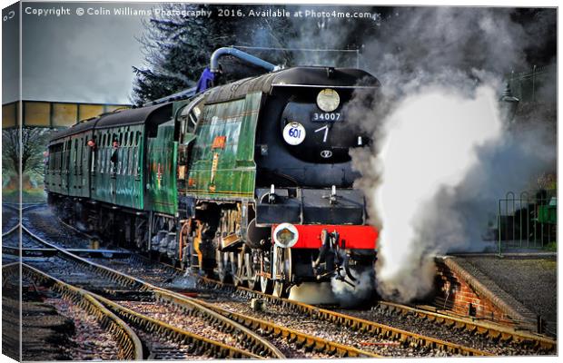 West Country Class Wadebridge Waiting to Depart Canvas Print by Colin Williams Photography