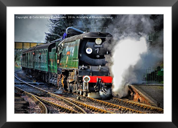 West Country Class Wadebridge Waiting to Depart Framed Mounted Print by Colin Williams Photography