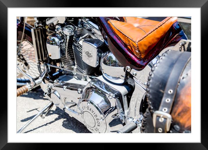 Harley Davidson Framed Mounted Print by Gary Finnigan