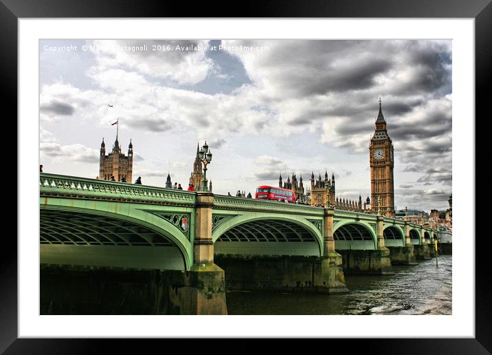 Westminster Bridge Framed Mounted Print by Marie Castagnoli