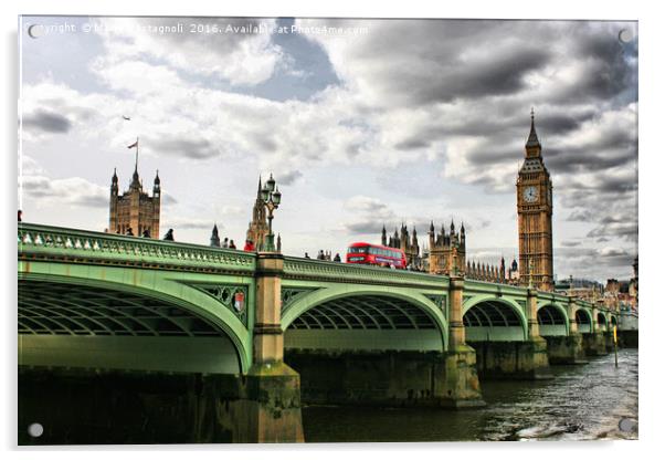 Westminster Bridge Acrylic by Marie Castagnoli