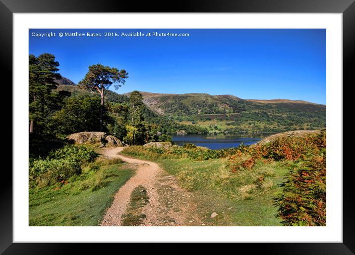 A trail through the lakes Framed Mounted Print by Matthew Bates
