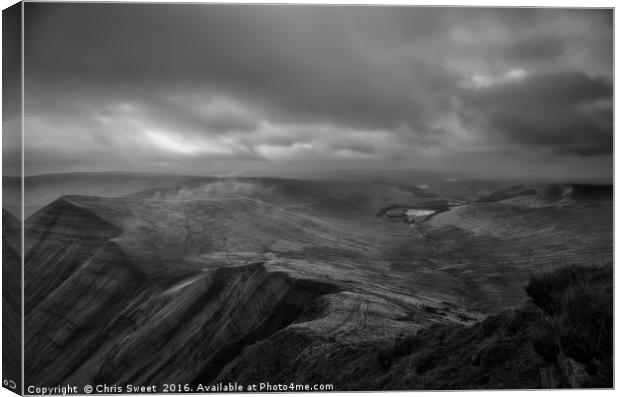 Morning on the Brecon Beacons Canvas Print by Chris Sweet
