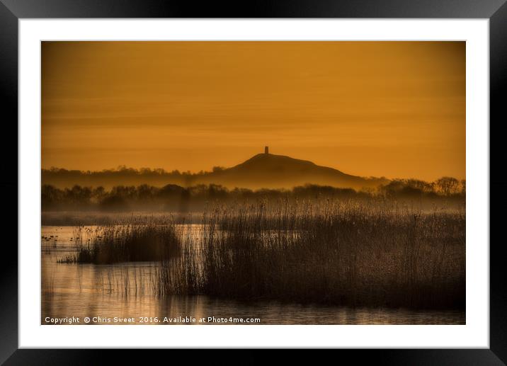 The Tor across the reserve Framed Mounted Print by Chris Sweet