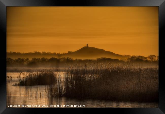 The Tor across the reserve Framed Print by Chris Sweet