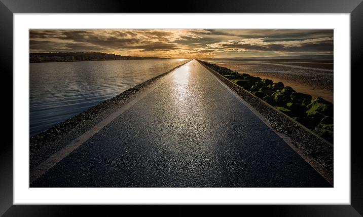 West Kirby Marine lake walk Framed Mounted Print by Rob Lester