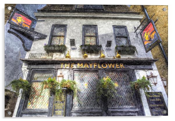 The Mayflower Pub London Art Acrylic by David Pyatt