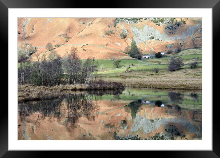 Little Langdale Tarn Reflections Framed Mounted Print by Gary Kenyon