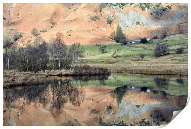 Little Langdale Tarn Reflections Print by Gary Kenyon