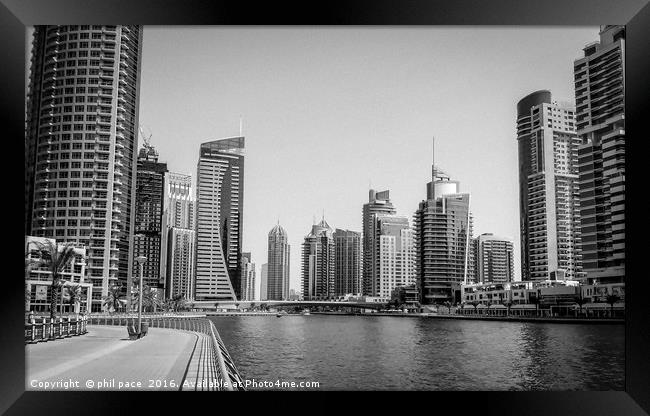 Rising Towers in B&W Framed Print by phil pace