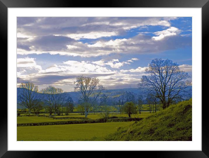 wye valley view from woodseaves herefordshire Framed Mounted Print by paul ratcliffe