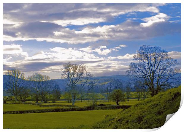 wye valley view from woodseaves herefordshire Print by paul ratcliffe