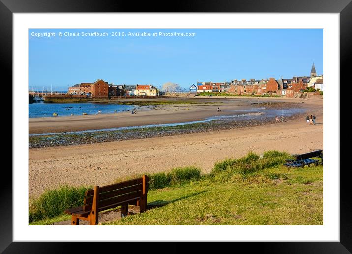 Summer in North Berwick Framed Mounted Print by Gisela Scheffbuch