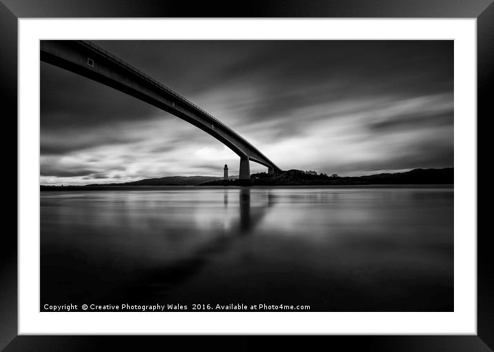 Skye Bridge Lighthouse Framed Mounted Print by Creative Photography Wales