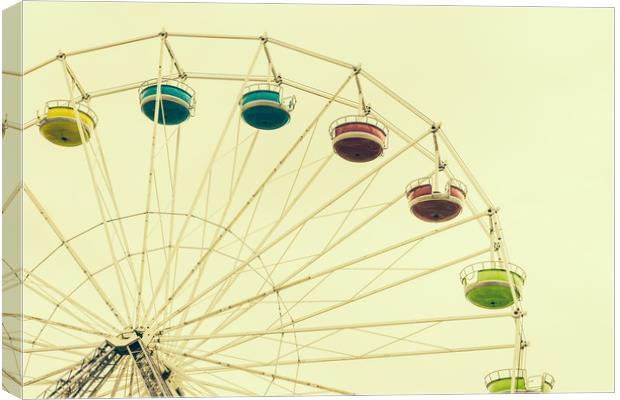 Vintage Ferris Wheel Canvas Print by Patrycja Polechonska