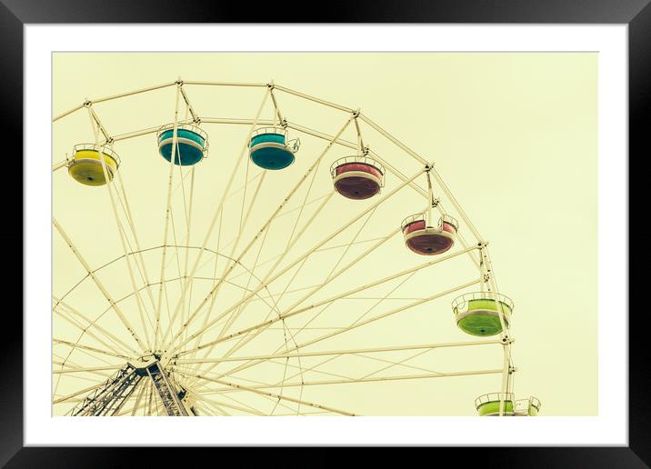 Vintage Ferris Wheel Framed Mounted Print by Patrycja Polechonska