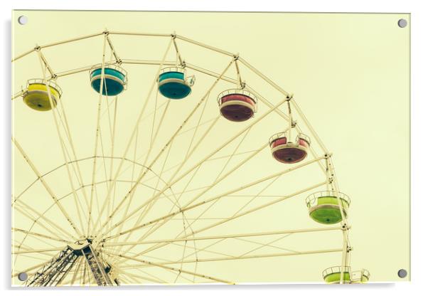 Vintage Ferris Wheel Acrylic by Patrycja Polechonska