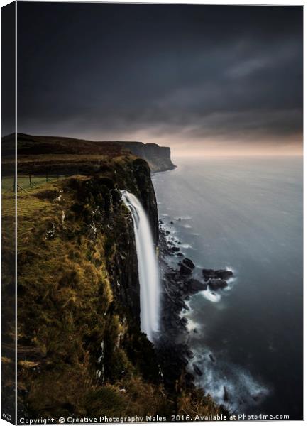 Mealt Waterfall, Isle of Skye Canvas Print by Creative Photography Wales