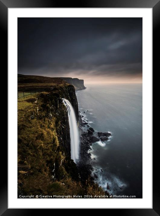 Mealt Waterfall, Isle of Skye Framed Mounted Print by Creative Photography Wales