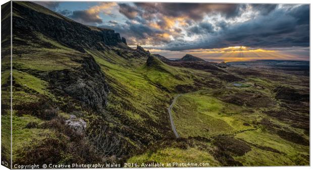 Dawn over the Quiraing Canvas Print by Creative Photography Wales