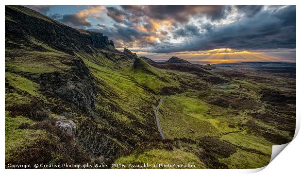 Dawn over the Quiraing Print by Creative Photography Wales