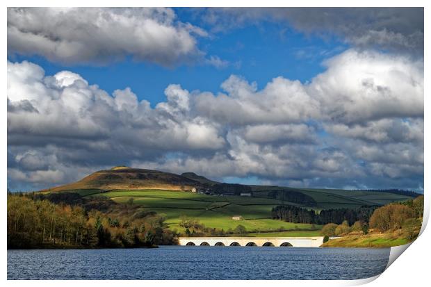 Clouds gathering over Ladybower Print by Darren Galpin