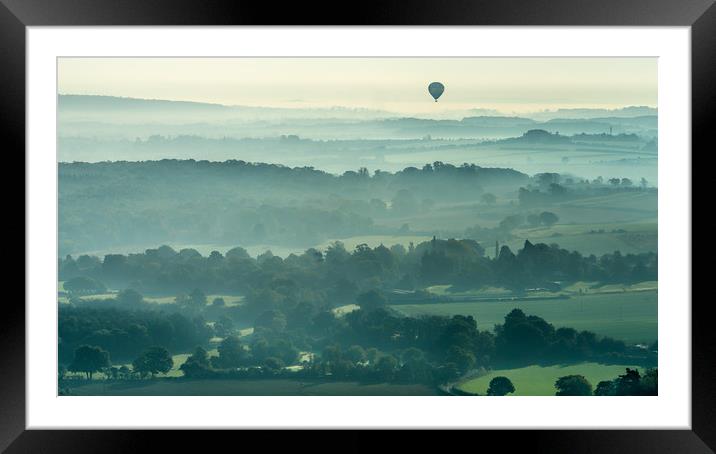 Above the Morning Mist Framed Mounted Print by Peter Walmsley