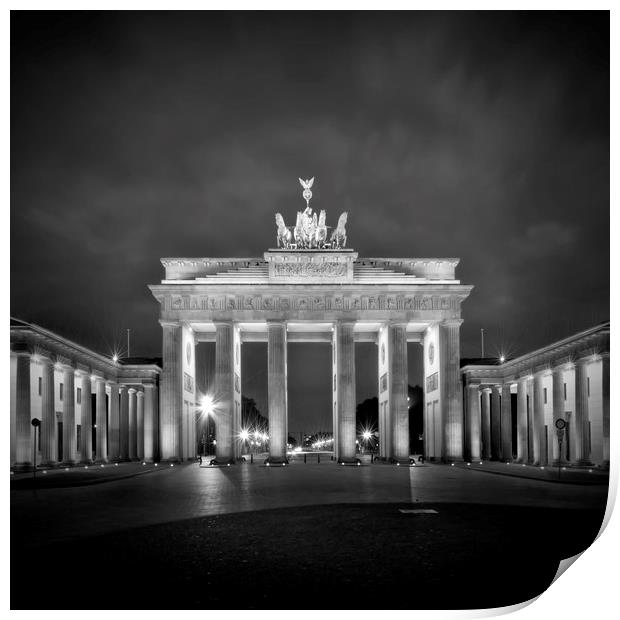 Brandenburg Gate BERLIN black&white Print by Melanie Viola