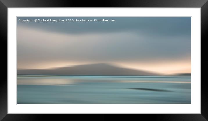 Taransay Bay at dusk Framed Mounted Print by Michael Houghton