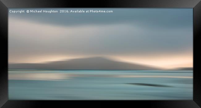 Taransay Bay at dusk Framed Print by Michael Houghton