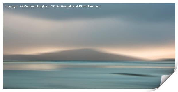 Taransay Bay at dusk Print by Michael Houghton