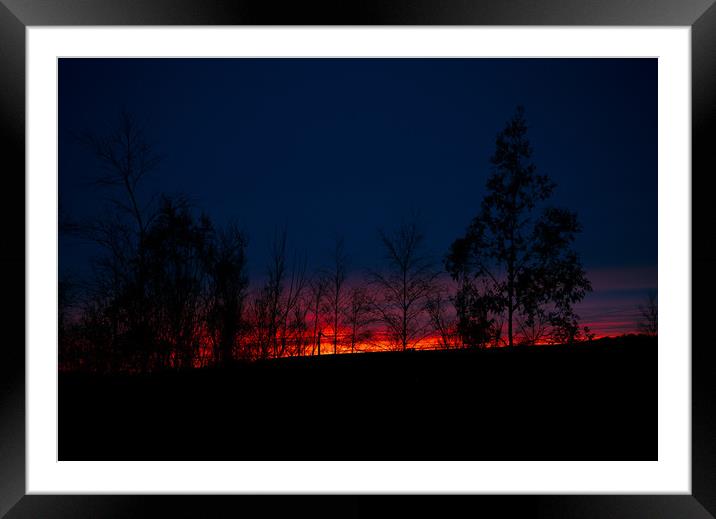 Willington sunset 1 Framed Mounted Print by kevin wise